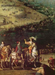 Die Aufhebung der Belagerung der Ile de Re, 8. November 1627 (Detail)